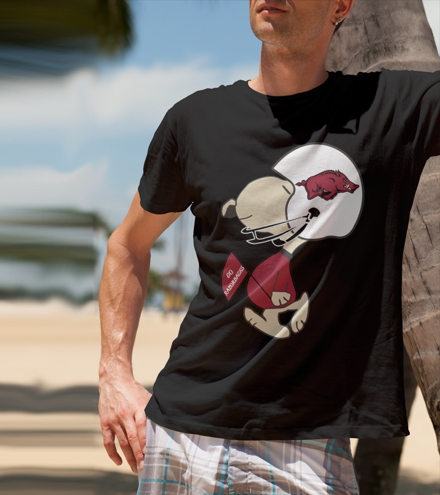 Go Razorbacks Arkansas Razorbacks Helmet Character T-Shirt
