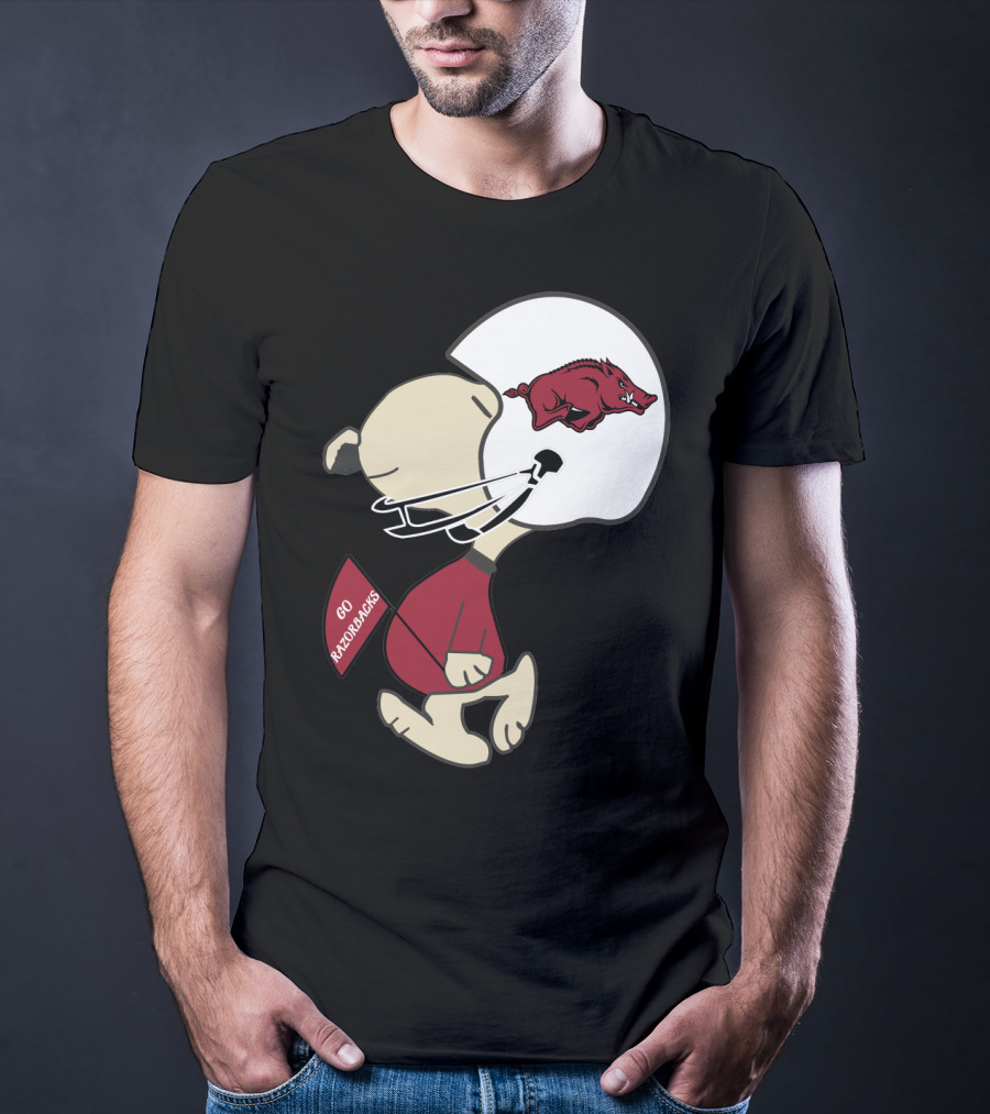 Go Razorbacks Arkansas Razorbacks Helmet Character T-Shirt