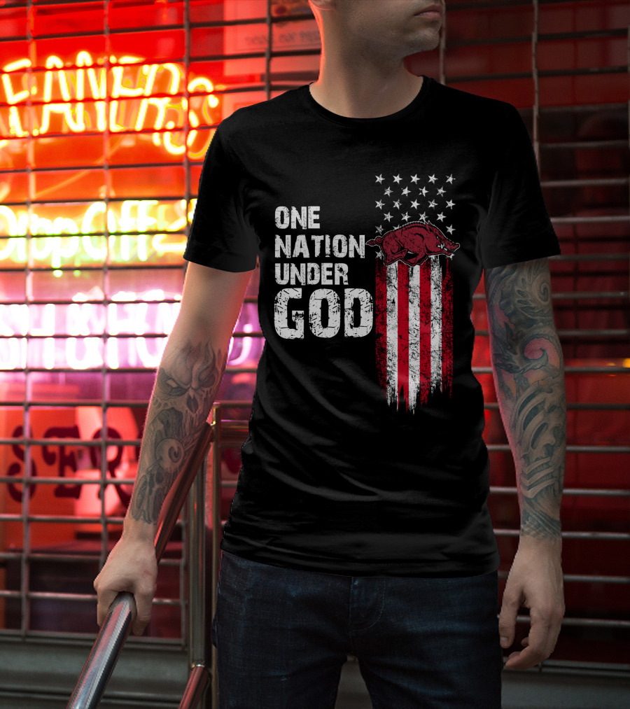 Arkansas Razorbacks One Nation Under God T-Shirt