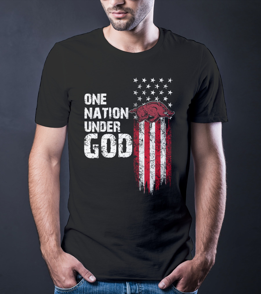 Arkansas Razorbacks One Nation Under God T-Shirt