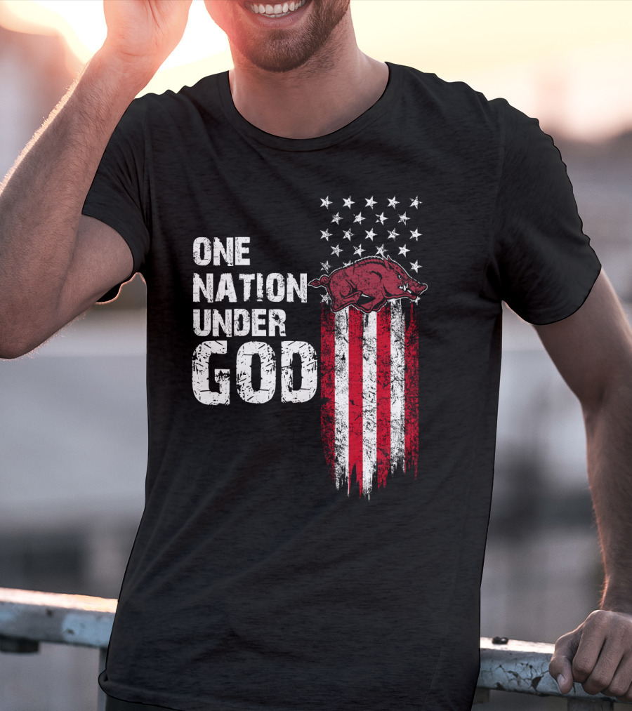Arkansas Razorbacks One Nation Under God T-Shirt