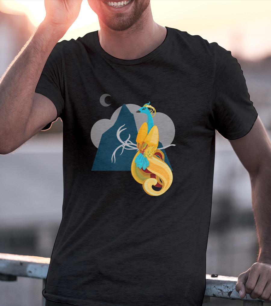 Ibong Adarna Majestic Mountain Moon Scene T-Shirt