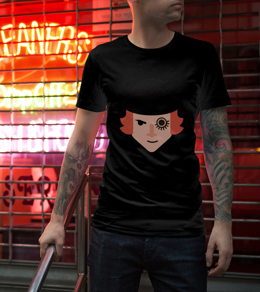 Alex D Clockwork Orange Iconic Bowler Hat Eyelashтересен T-Shirt