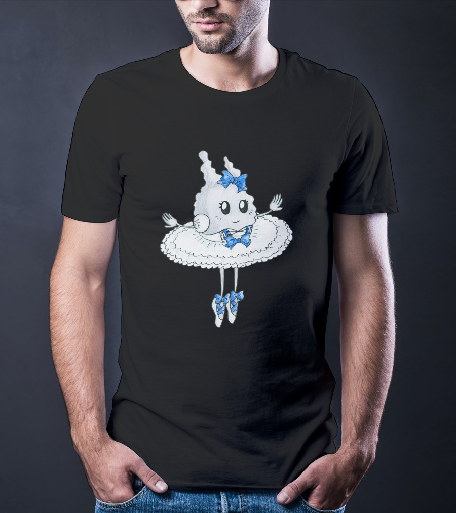 Ballerina White Blue Bow Character 1070800 T-Shirt