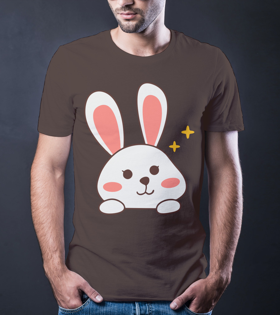 Cute Leveret Bunny Face With Sparkles T-Shirt