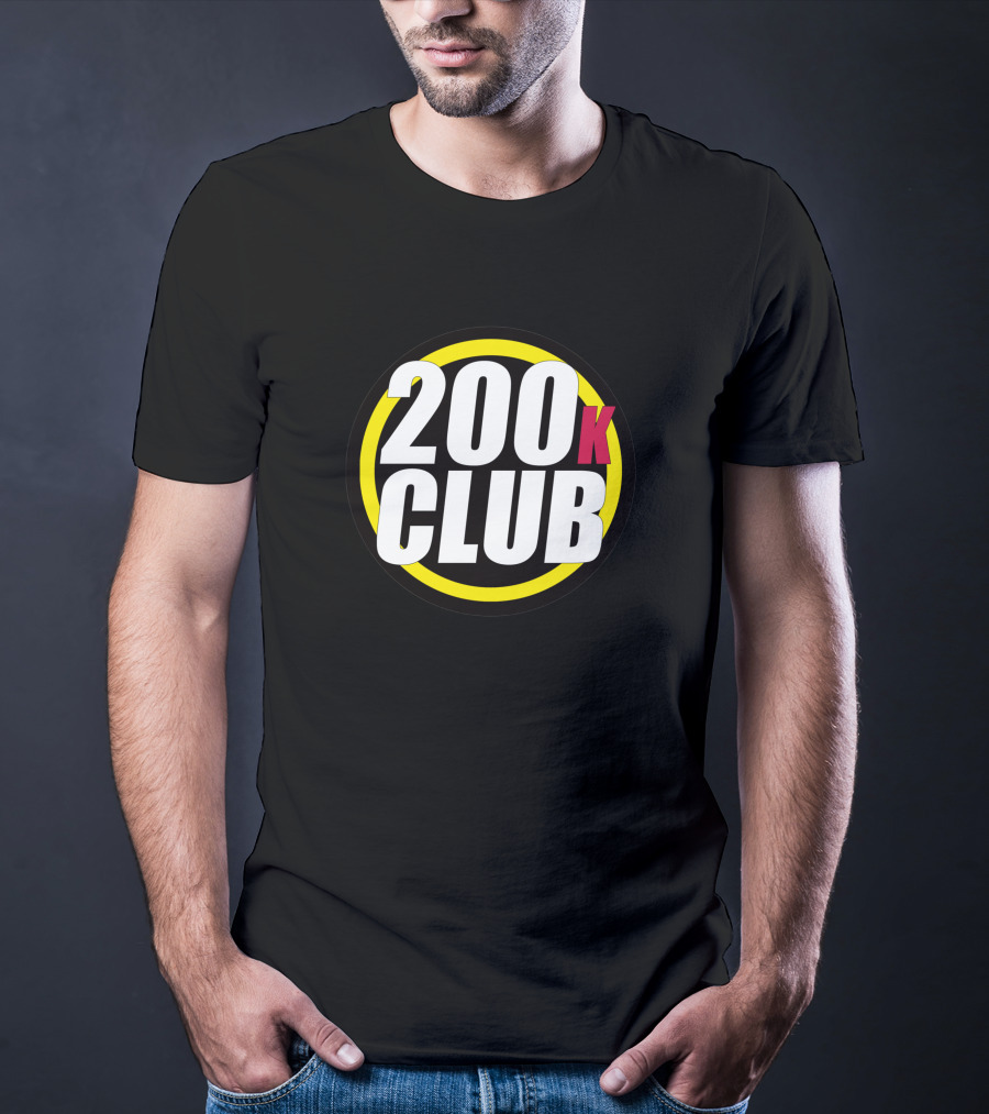 200K Club Dark Edition Bold Yellow Circle T-Shirt