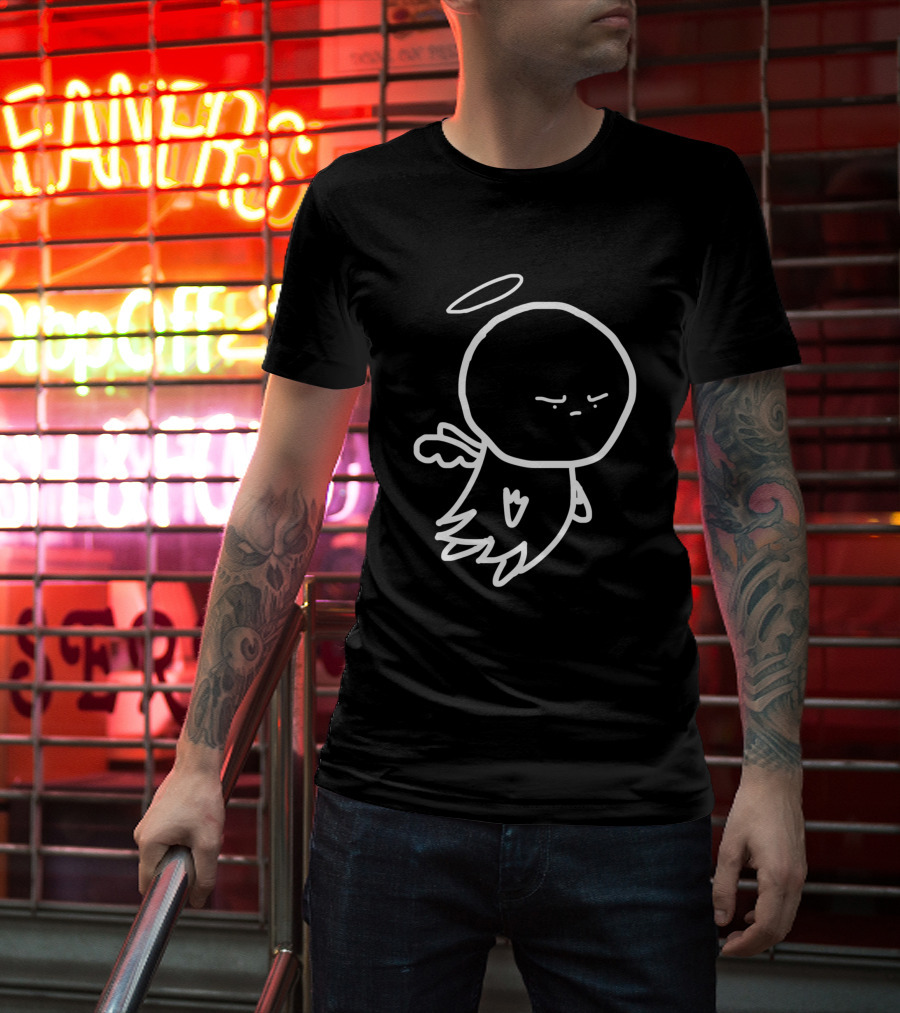 Angry Cherub Minimalist Line Art 836665 T-Shirt
