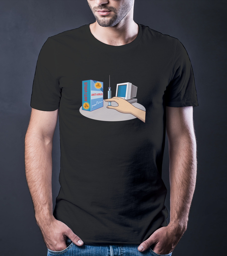 Antivirus Computer Injection Protection Graphics T-Shirt