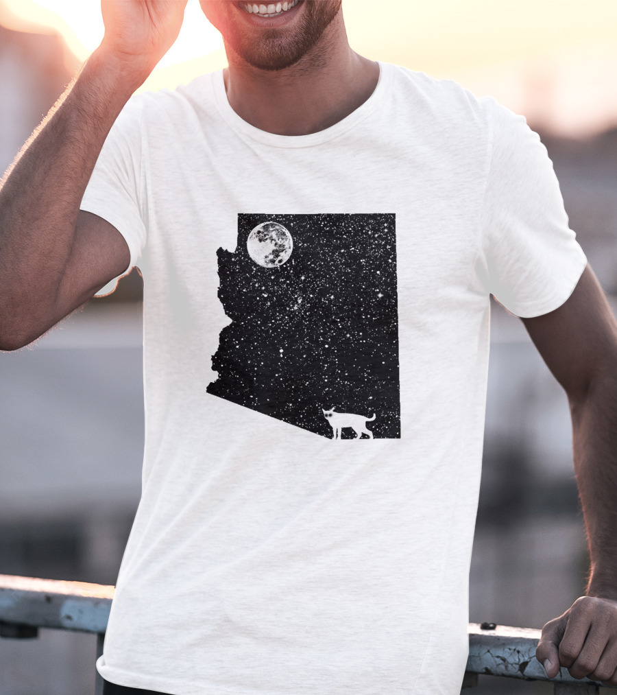 Arizona Cat Moon Silhouette 60047 T-Shirt
