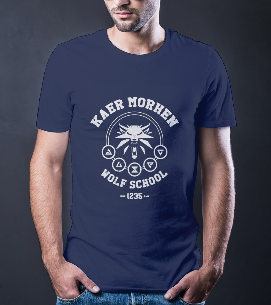 Kaer Morhen Wolf School 1235 JINX Witcher 3 Men's Signs Of The Witcher T-Shirt