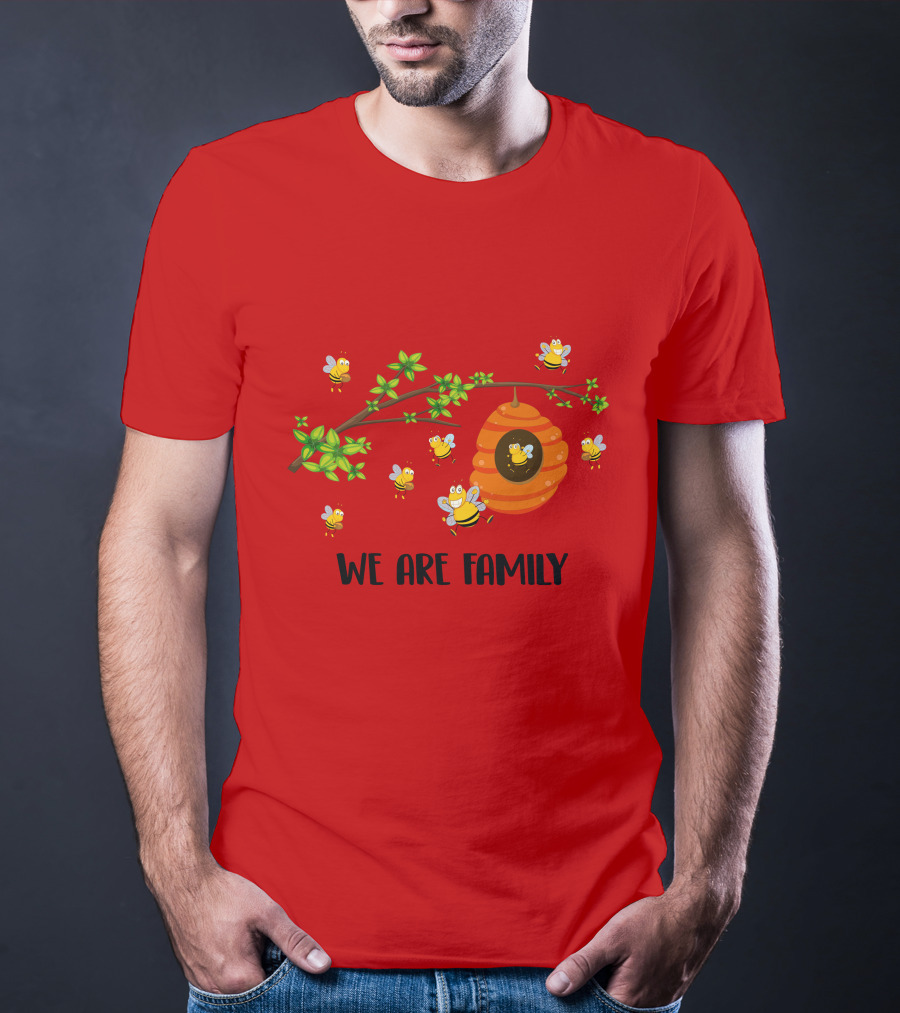 Bee We Are Family Friend Trip Vacation Party Hive Buzzing Community T-Shirt
