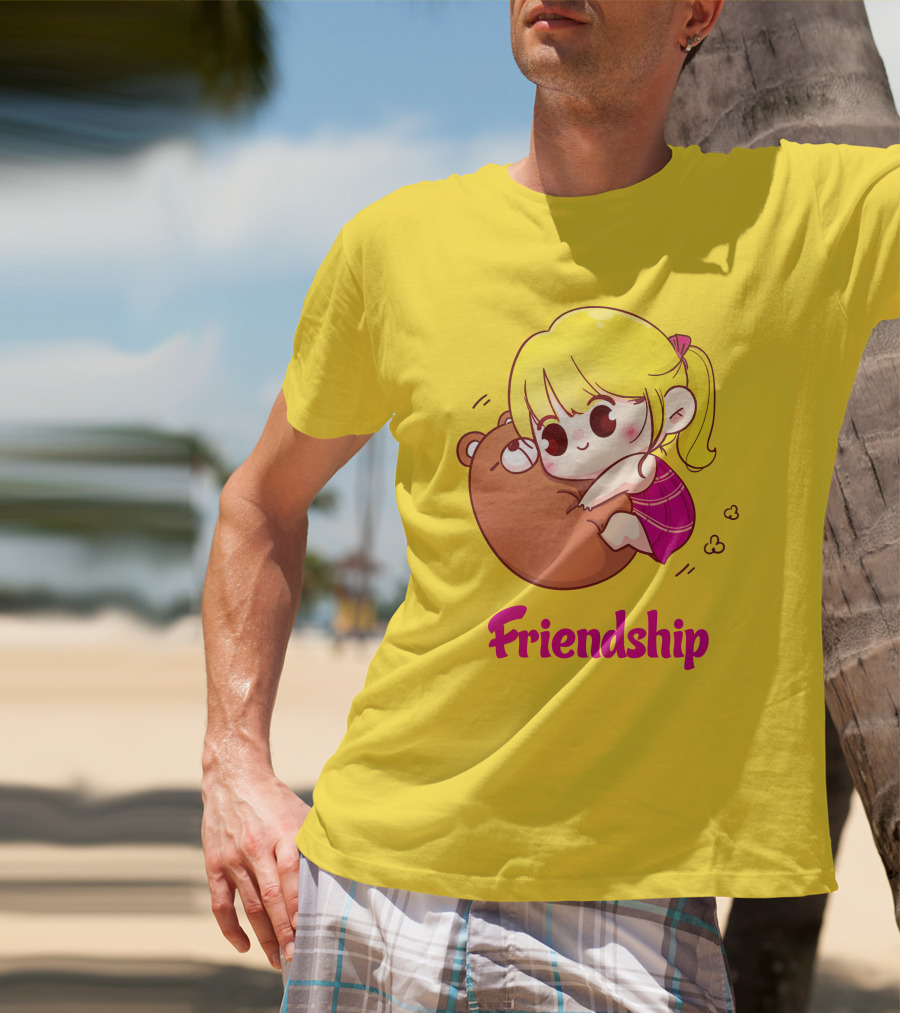 Friendship Baby Comfortable Bear Hug Illustration For Brother T-Shirt