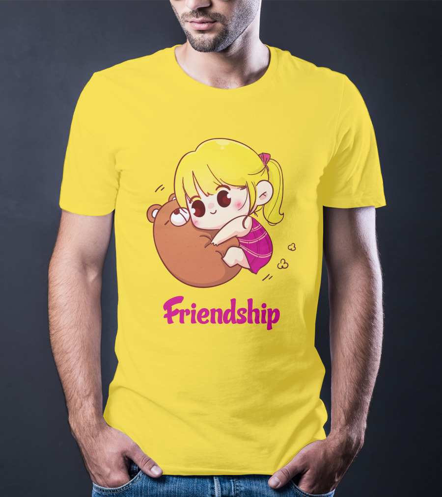 Friendship Baby Comfortable Bear Hug Illustration For Brother T-Shirt
