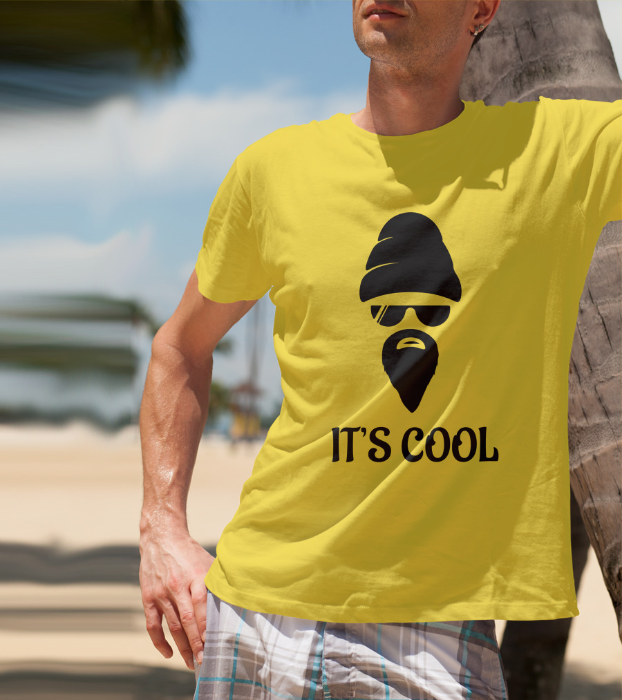 IT'S COOL Bearded Face Sunglasses Beanie T-Shirt