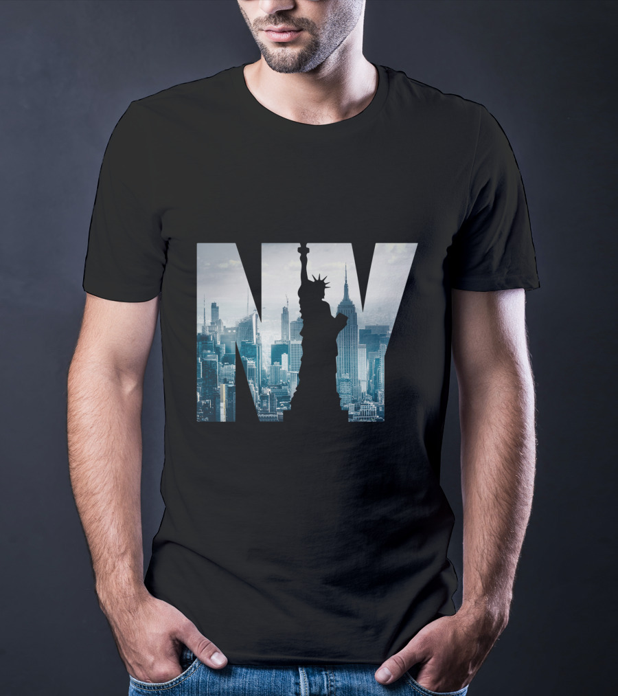 NY New York City Skyline Statue Of Liberty T-Shirt