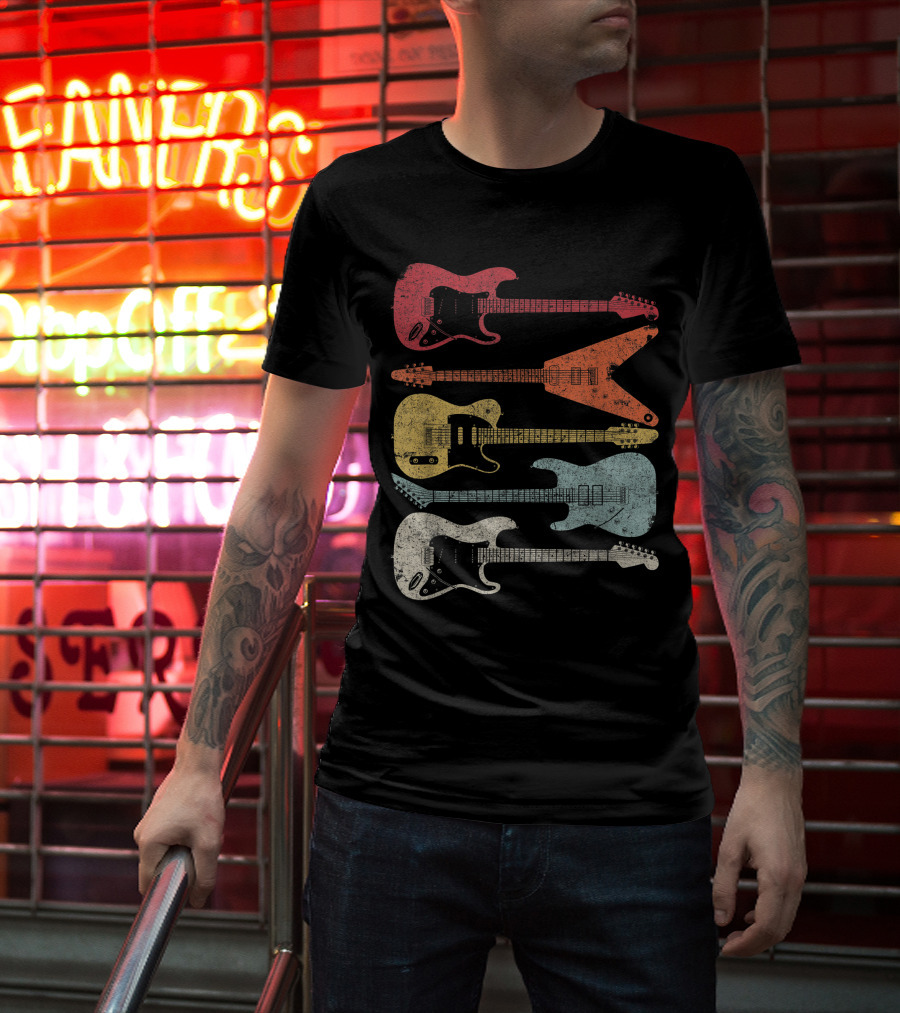 Retro Electric Guitar Collection T-Shirt