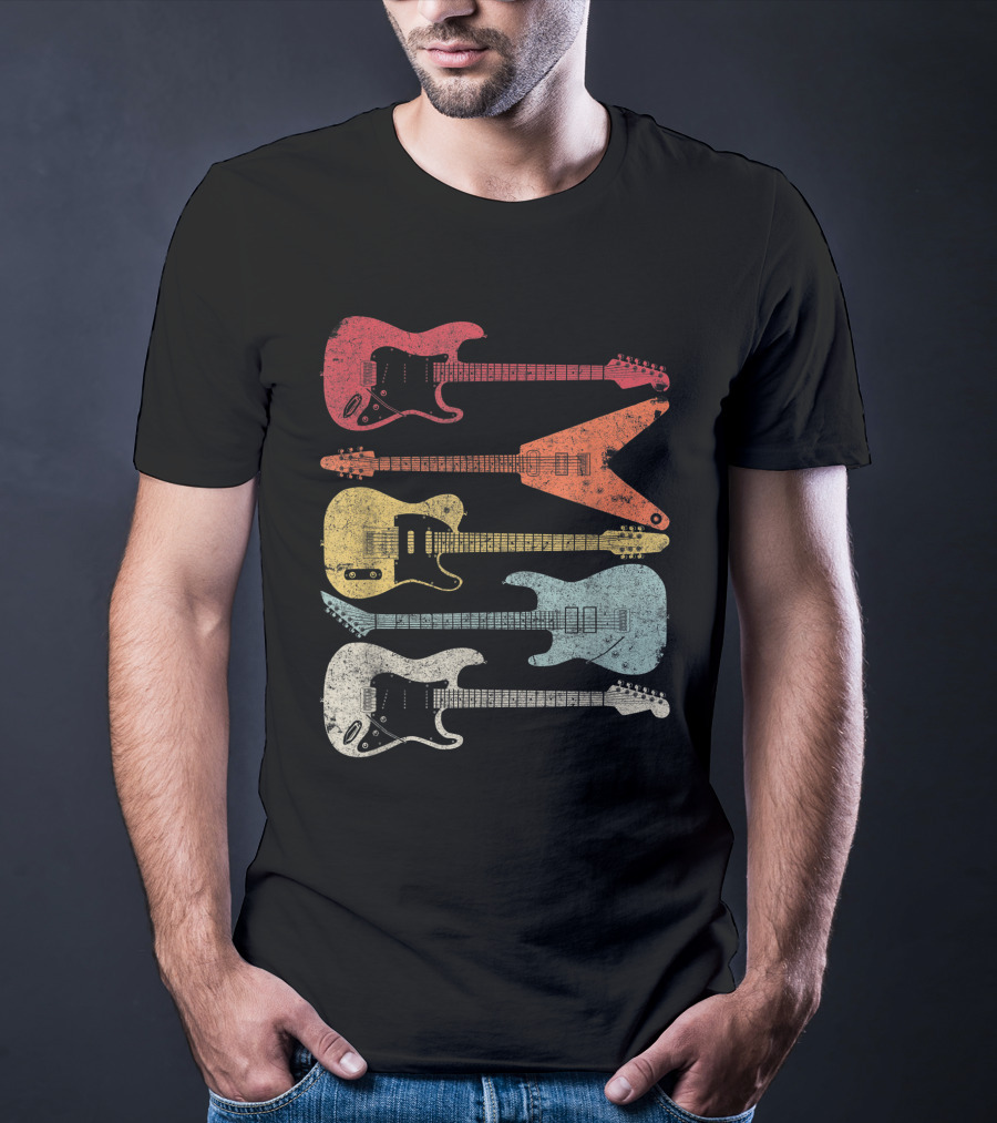 Retro Electric Guitar Collection T-Shirt