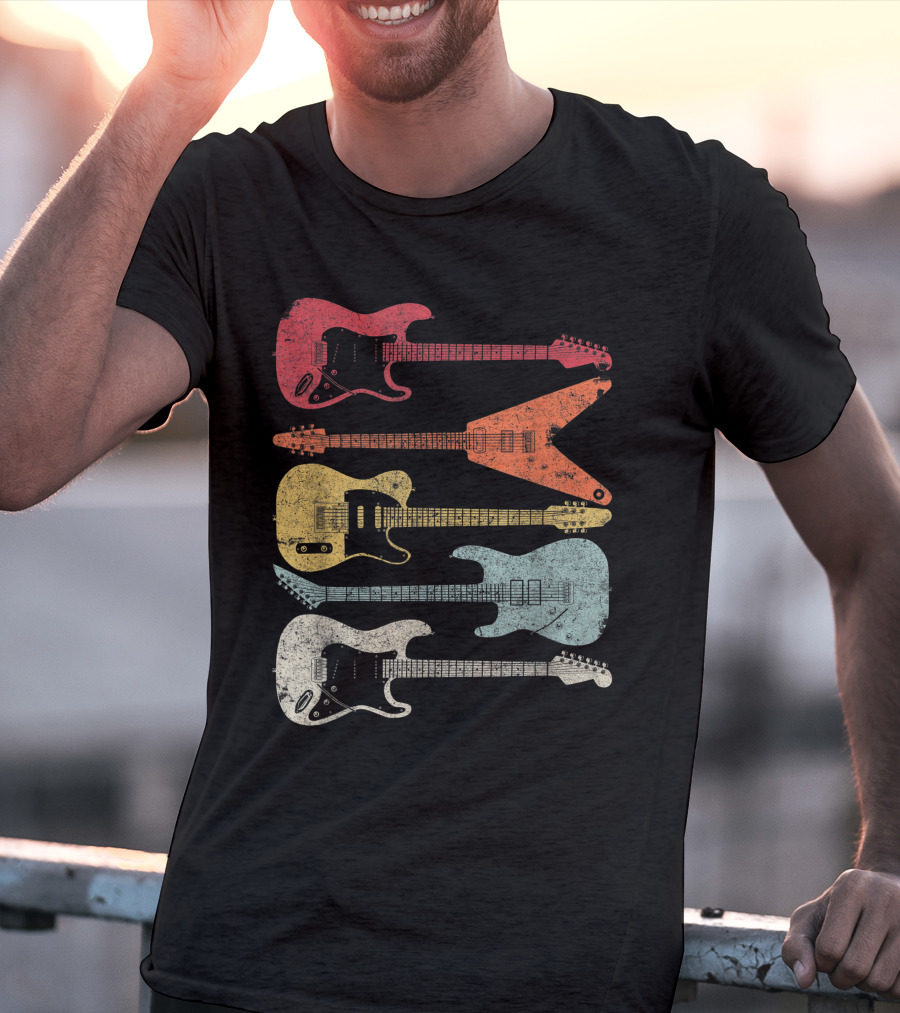 Retro Electric Guitar Collection T-Shirt