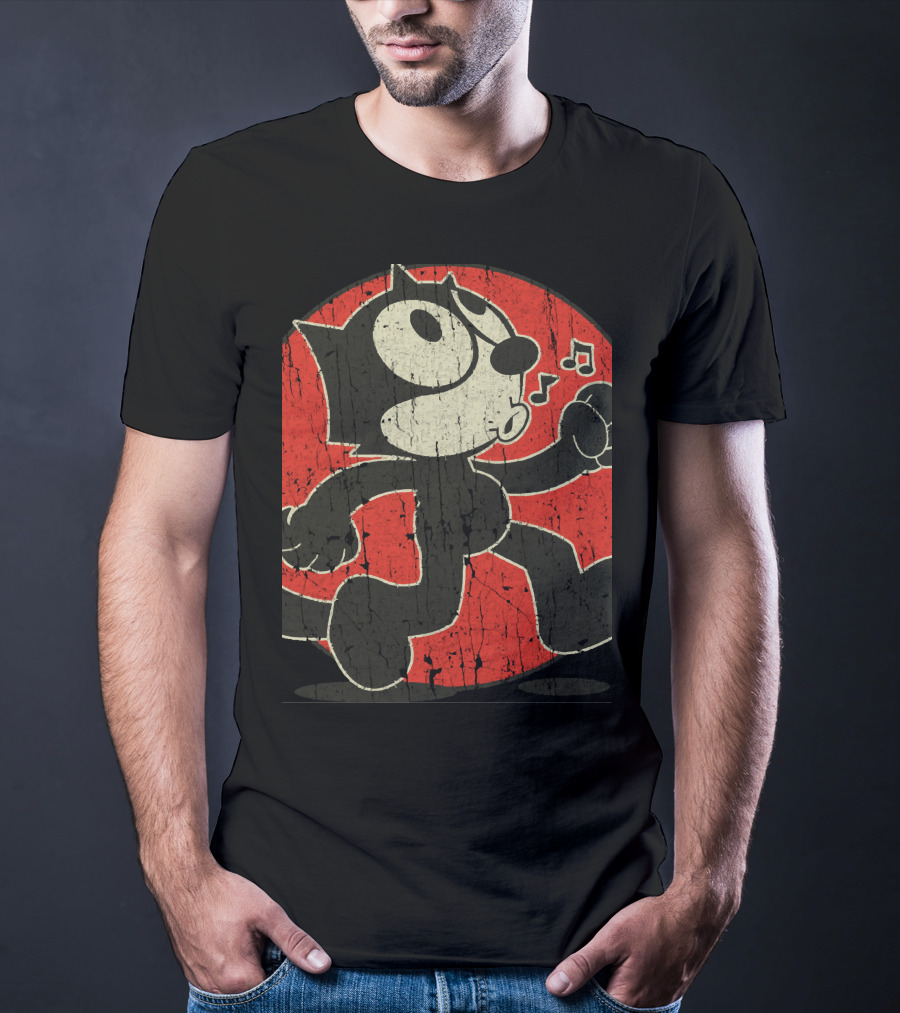 Catcreepypasta Felix The Cat Whistling Red Circle T-Shirt