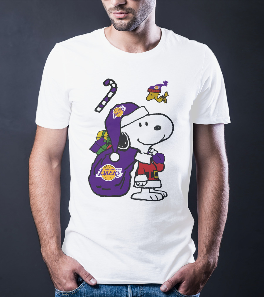 Los Angeles Lakers Snoopy Christmas Special T-Shirt