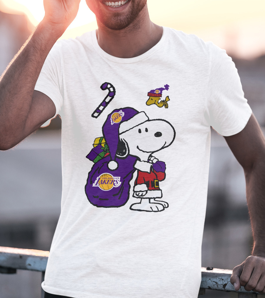 Los Angeles Lakers Snoopy Christmas Special T-Shirt