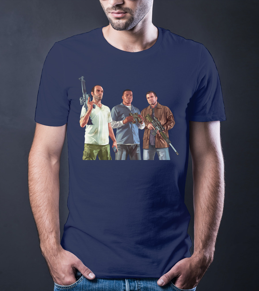 Grand Theft Auto Characters With Weapons T-Shirt