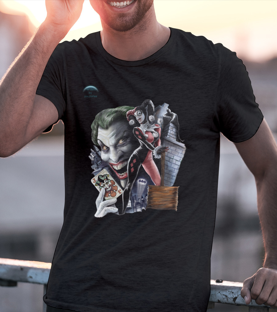 Joker Harley Quinn Gotham Joker Card T-Shirt