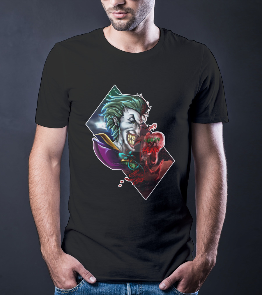 Joker Smile Green Hair Insane Laughter Grinning Villain Iconic Evil Persona T-Shirt