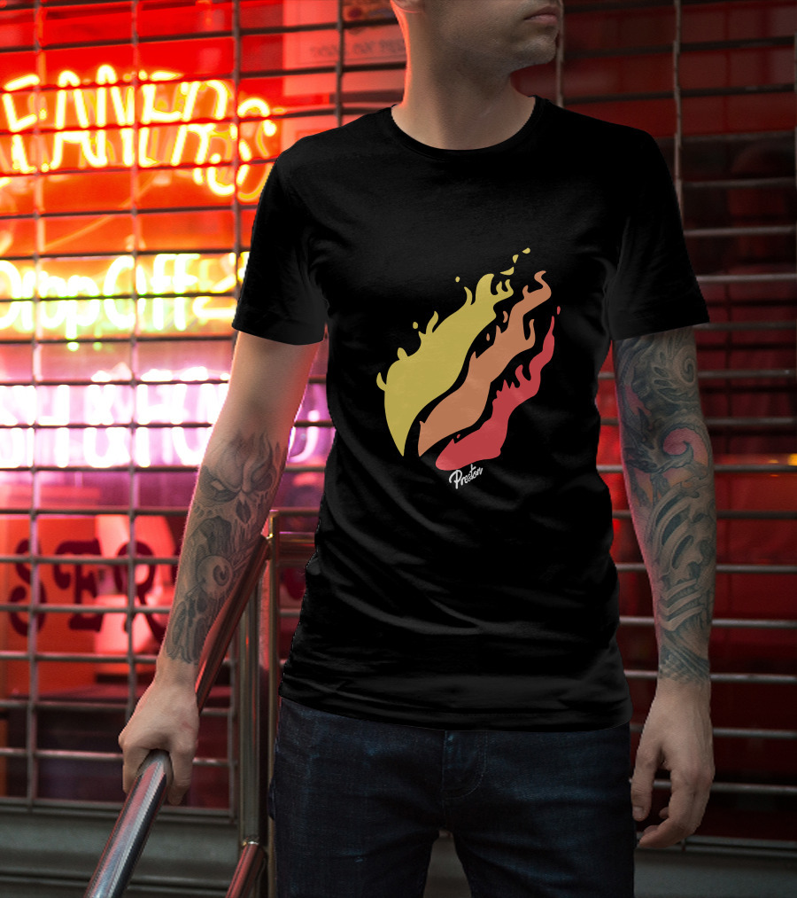 Preston Fire Flame Logo PrestonStyles.com Merch T-Shirt