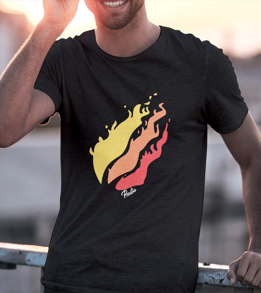 Preston Fire Flame Logo PrestonStyles.com Merch T-Shirt
