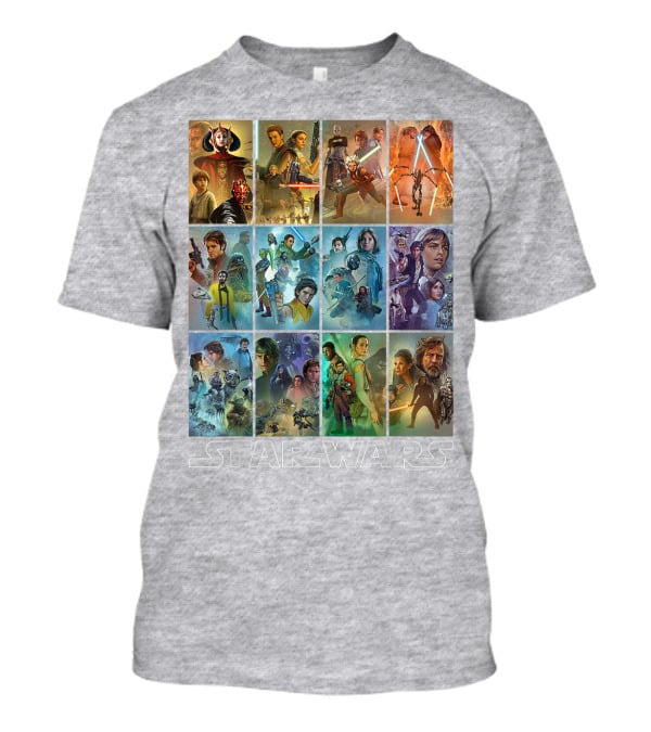 Star Wars Celebration Mural Panels Iconic Characters And Scenes T-Shirt