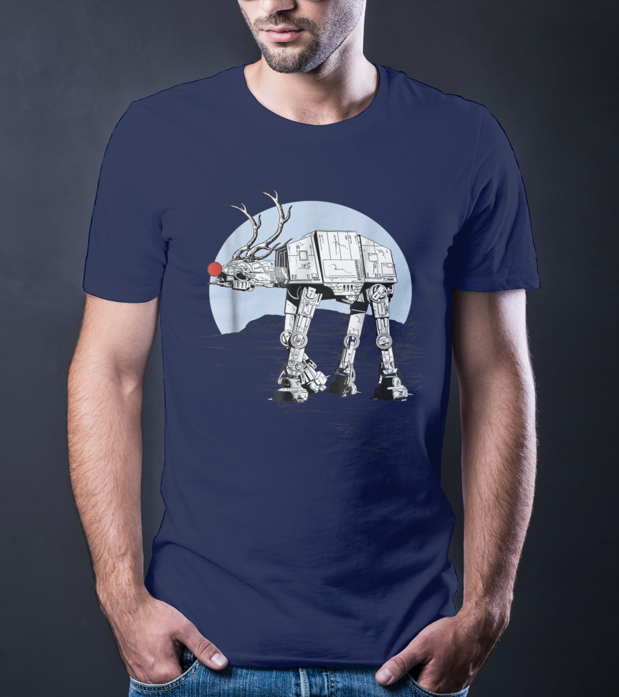 Star Wars Rudolph AT-AT Walker Moonlit Scene T-Shirt
