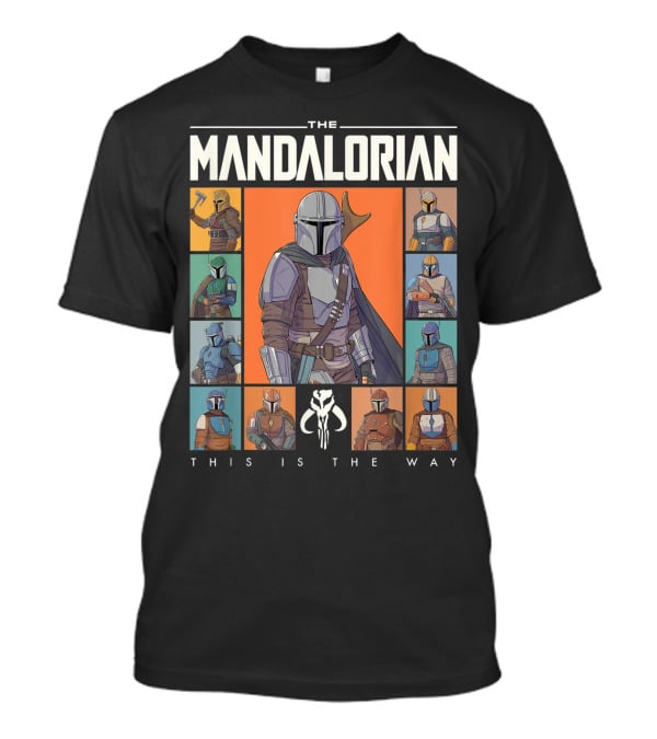 The Mandalorian Character Grid This Is The Way Star Wars T-Shirt