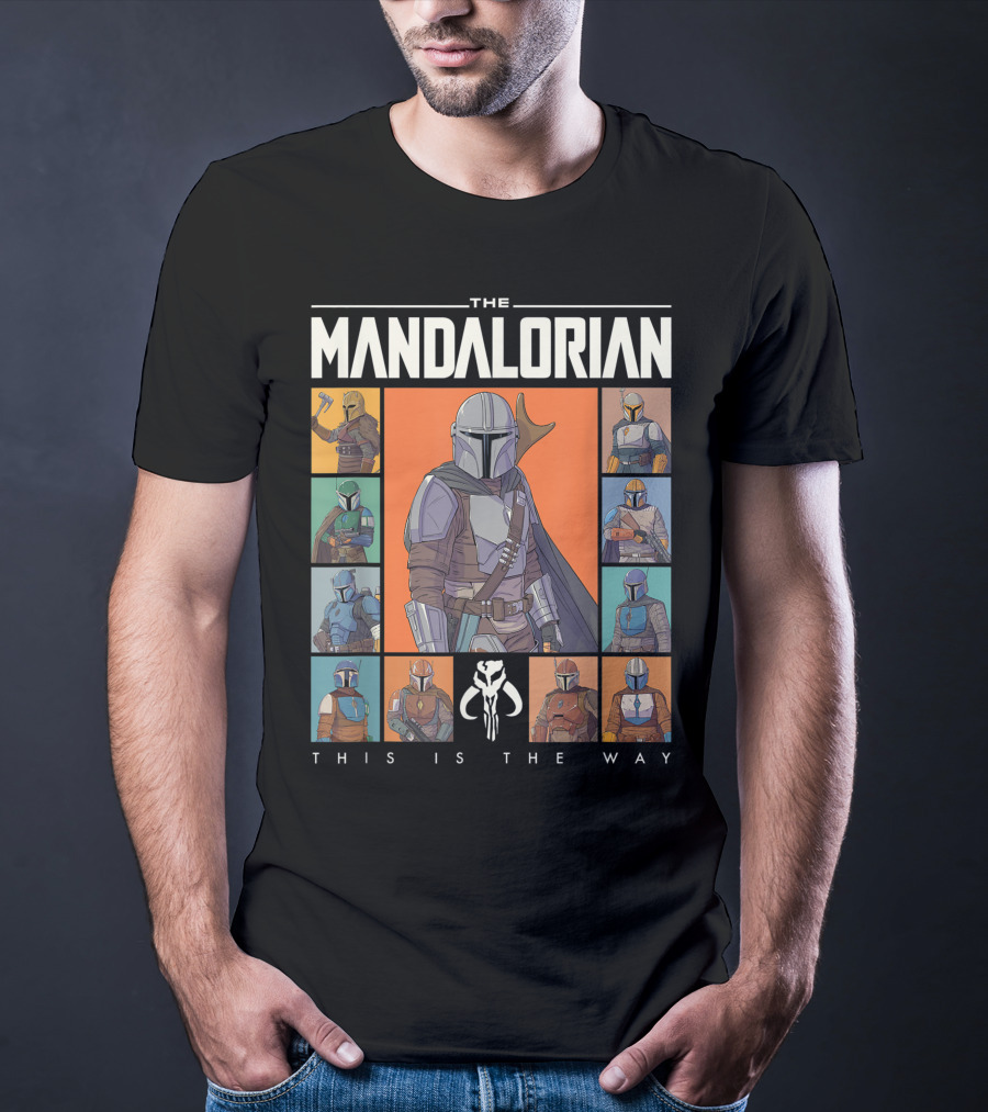 The Mandalorian Character Grid This Is The Way Star Wars T-Shirt