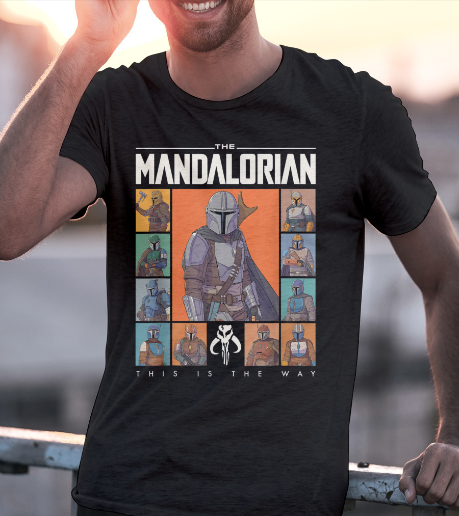 The Mandalorian Character Grid This Is The Way Star Wars T-Shirt