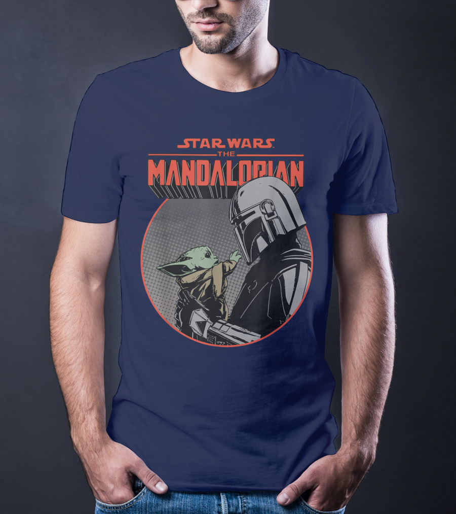 Star Wars The Mandalorian Mando And The Child Vintage Comic T-Shirt