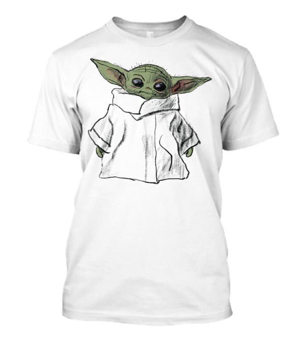 Star Wars The Mandalorian The Child Sketch Drawing T-Shirt