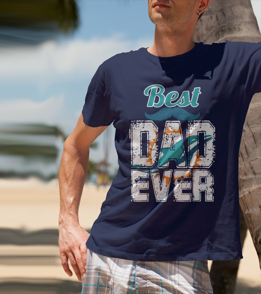 Best Dad Ever Dolphins T-Shirt