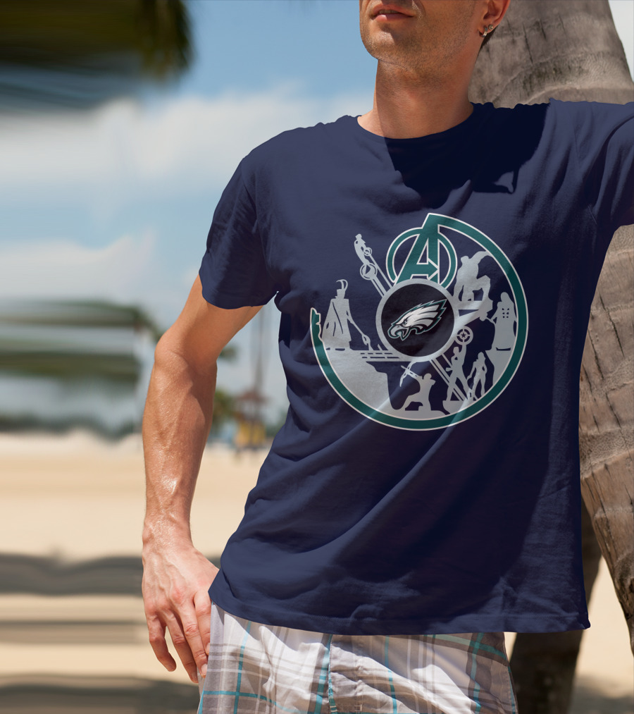 Eagles Avengers Silhouette Crossover T-Shirt