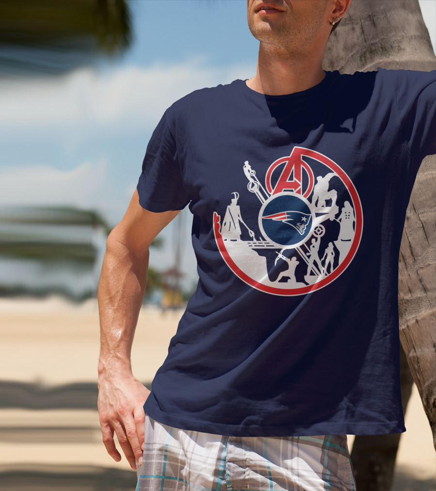 New England Patriots Avengers Crossover T-Shirt