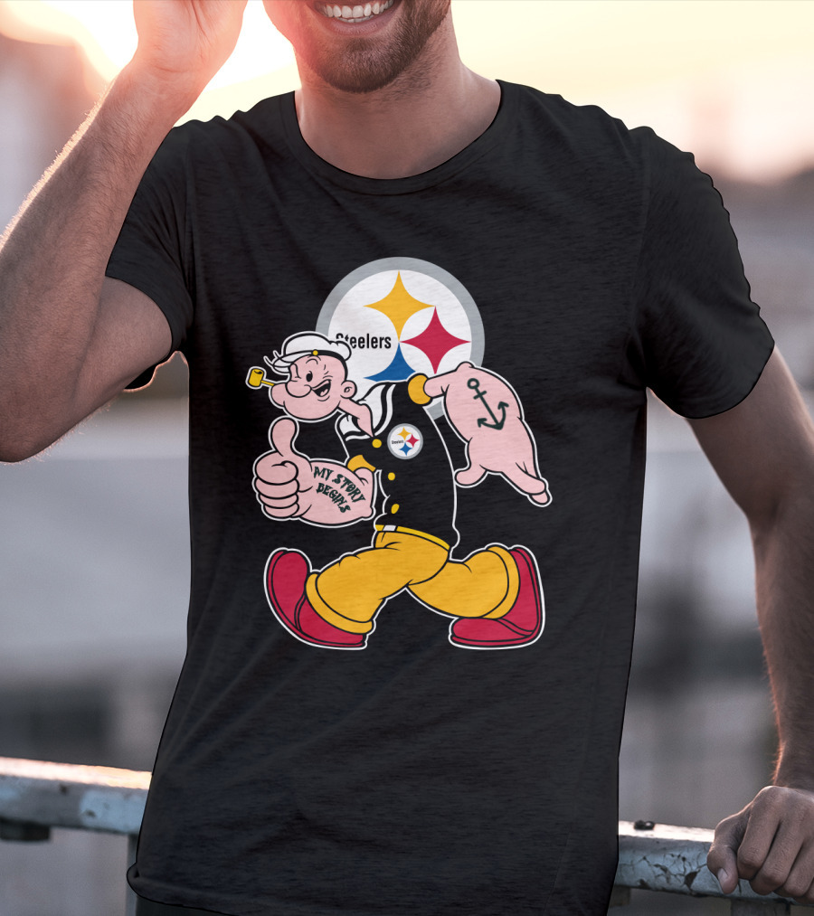Steelers Popeye My Story Begins T-Shirt
