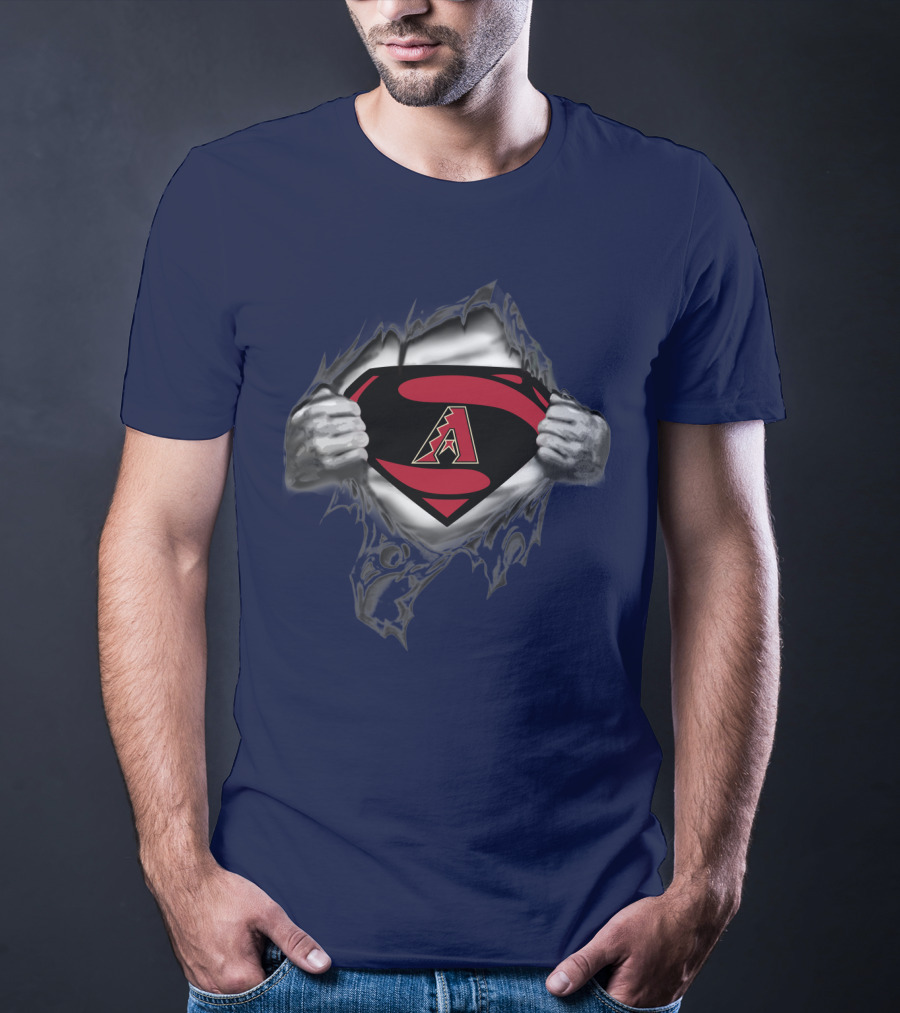 Arizona Diamondbacks Superhero Logo Burst T-Shirt