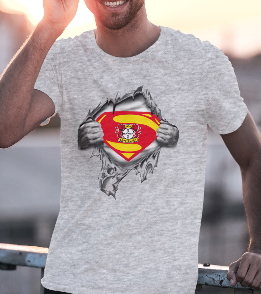 Bayer 04 Leverkusen Superman Crest Bundesliga 1904 T-Shirt