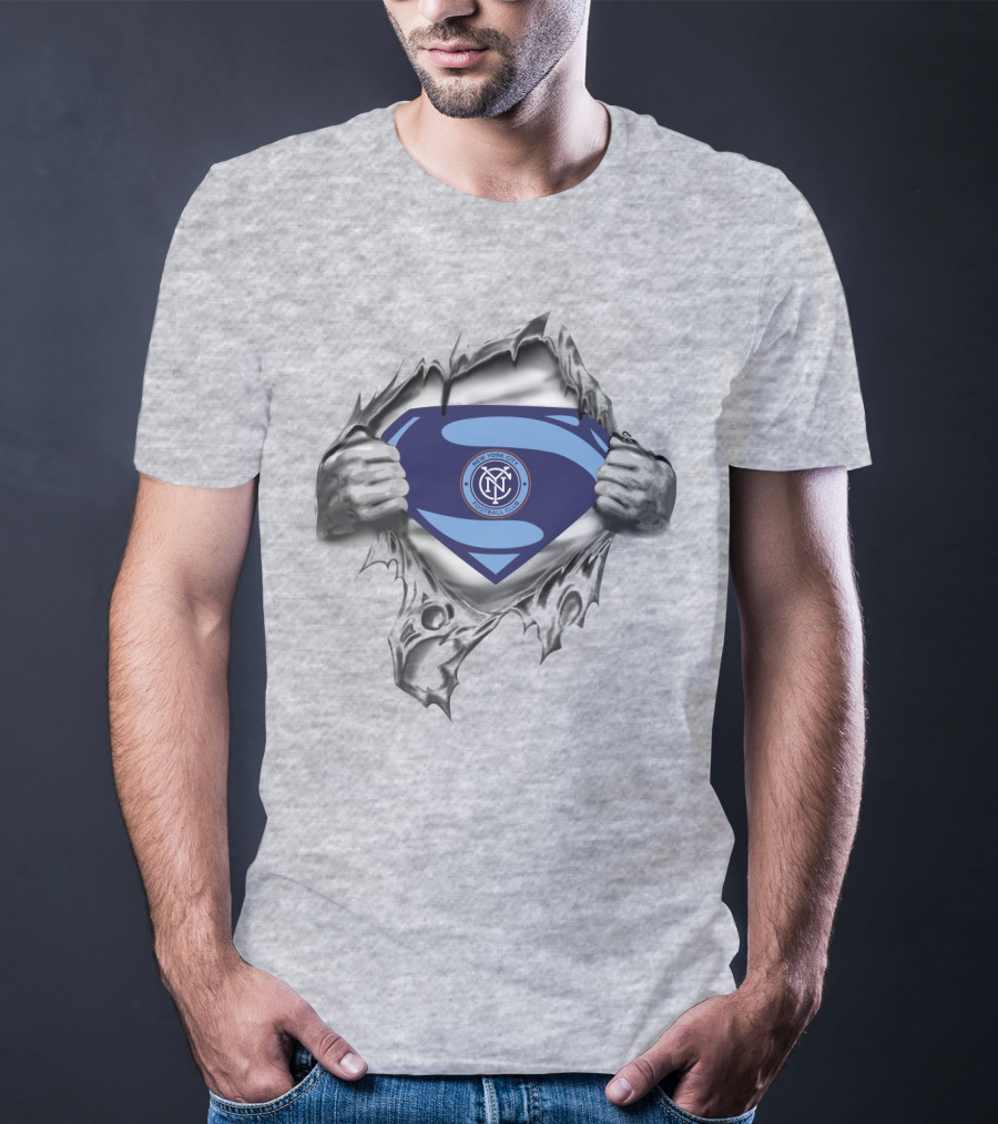 Superman Nyc Crest New York City Fc T-Shirt
