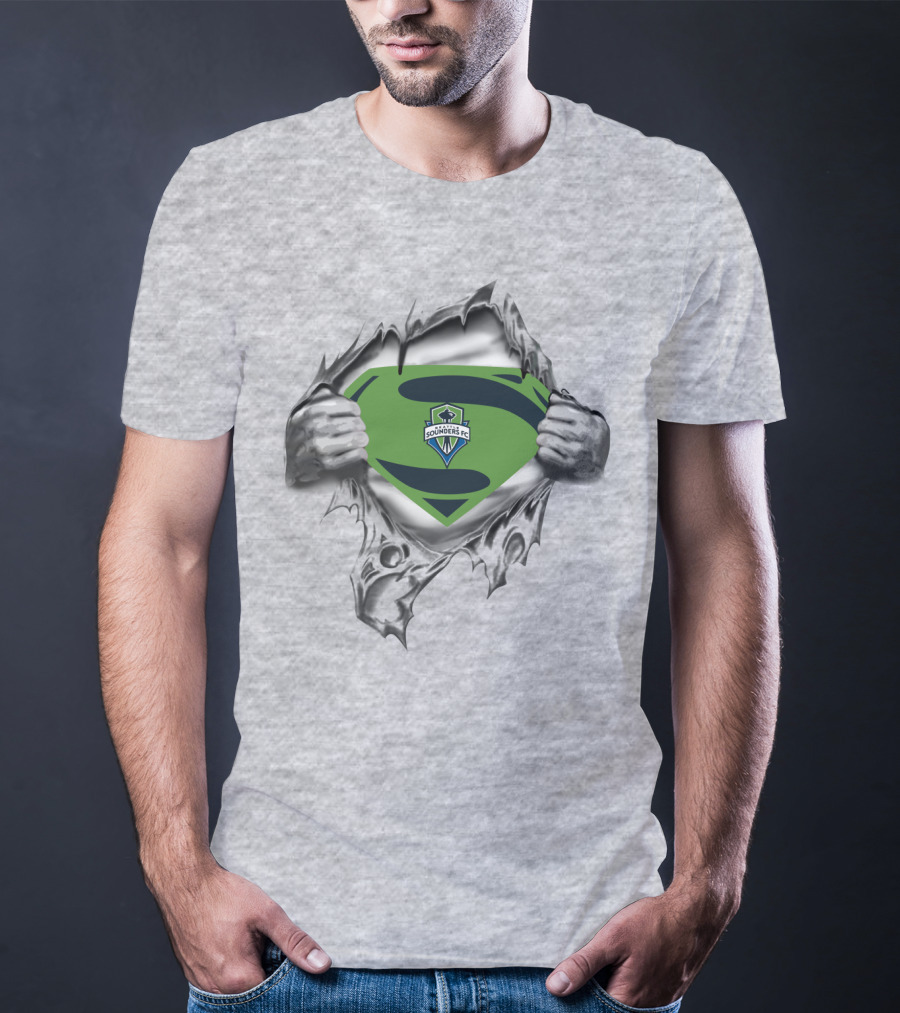 Seattle Sounders Fc Superhero Emblem Burst T-Shirt