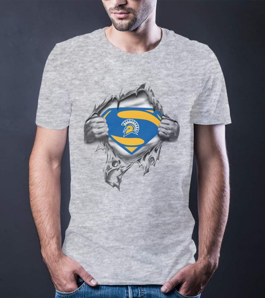 Super Spartan San Jose State Logo Style Tear T-Shirt