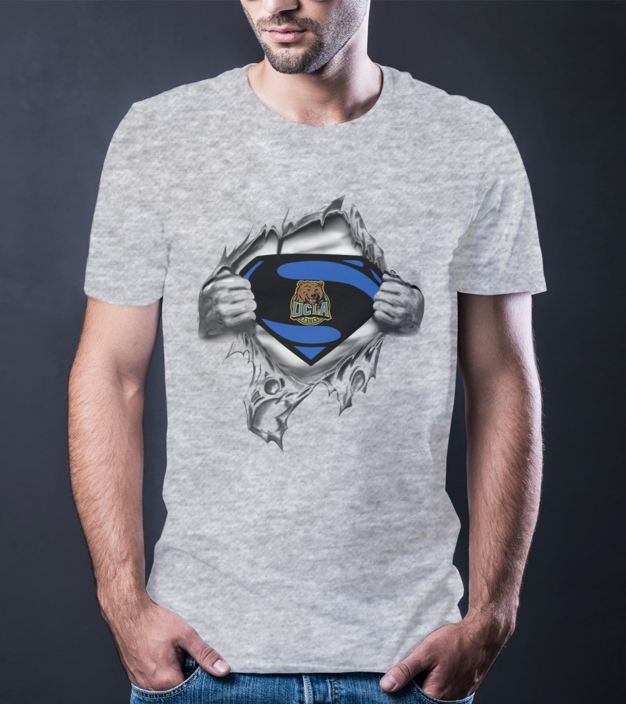 Ucla Bruins Bear Emblem Superhero Shield T-Shirt
