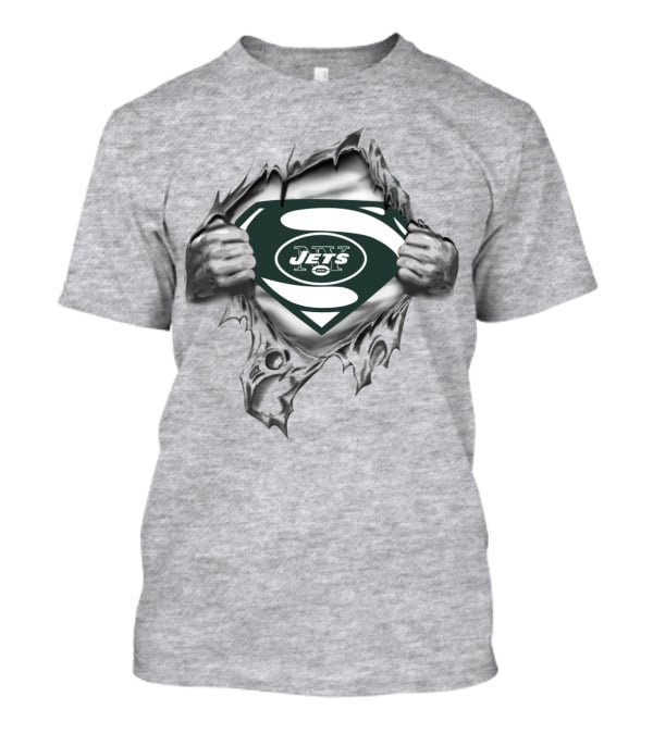 Superhero New York Jets Logo Reveal T-Shirt