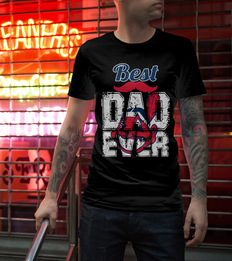 Best Dad Ever Indians Chief Wahoo T-Shirt