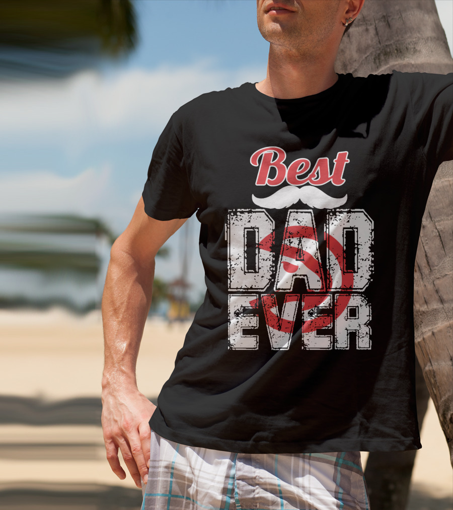 Best Dad Ever Hawks Badge T-Shirt